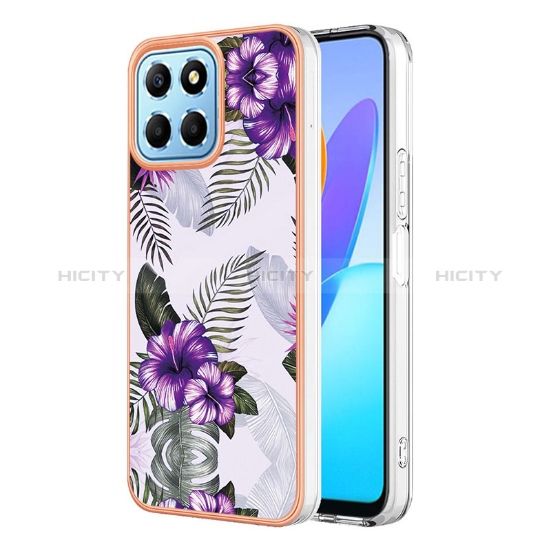 Funda Silicona Gel Goma Patron de Moda Carcasa YB3 para Huawei Honor X6a Morado