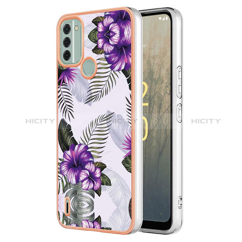 Funda Silicona Gel Goma Patron de Moda Carcasa YB3 para Nokia C31 Morado