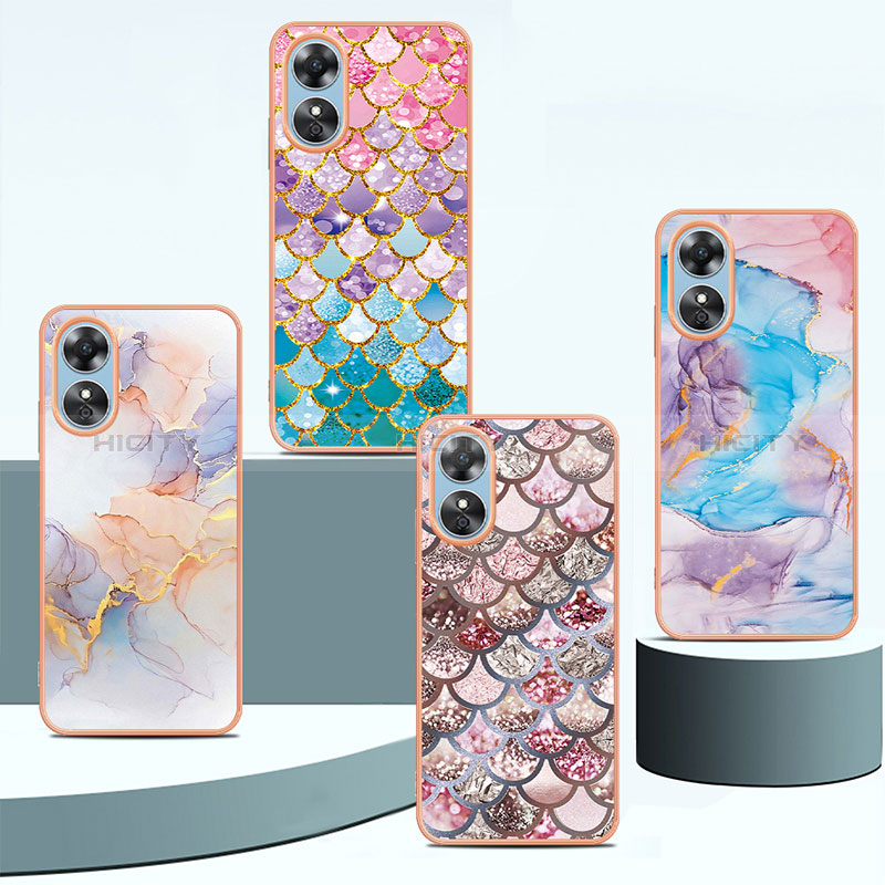 Funda Silicona Gel Goma Patron de Moda Carcasa YB3 para Oppo A17