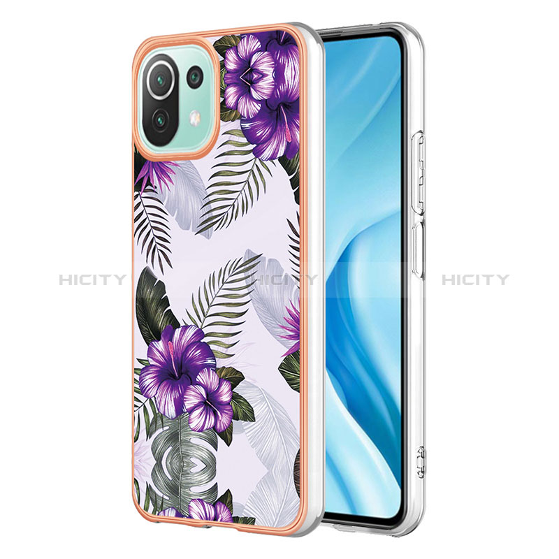 Funda Silicona Gel Goma Patron de Moda Carcasa YB3 para Xiaomi Mi 11 Lite 5G Morado