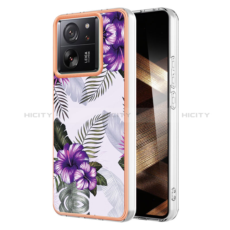 Funda Silicona Gel Goma Patron de Moda Carcasa YB3 para Xiaomi Mi 13T 5G Morado