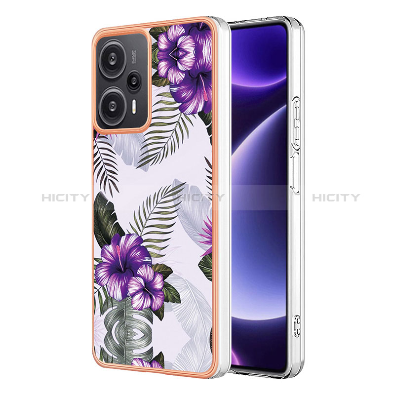 Funda Silicona Gel Goma Patron de Moda Carcasa YB3 para Xiaomi Poco F5 5G Morado