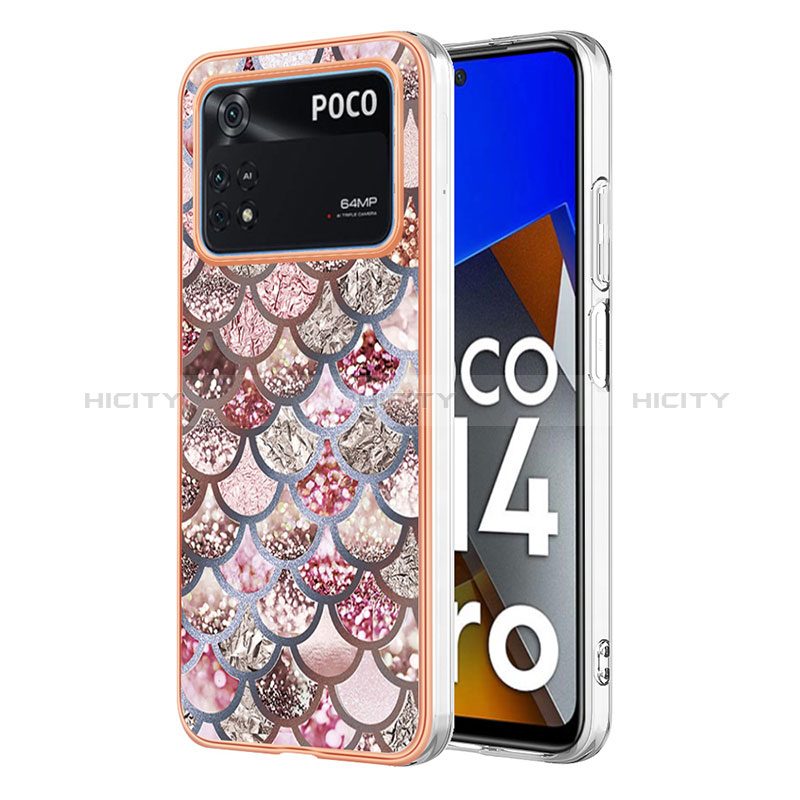 Funda Silicona Gel Goma Patron de Moda Carcasa YB3 para Xiaomi Poco M4 Pro 4G Marron