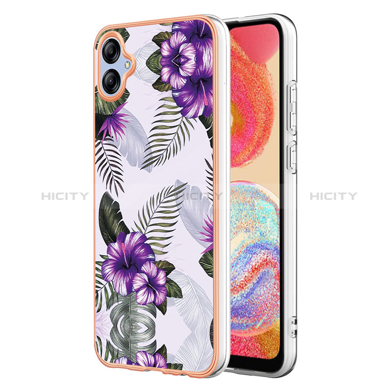 Funda Silicona Gel Goma Patron de Moda Carcasa YB4 para Samsung Galaxy A04 4G Morado