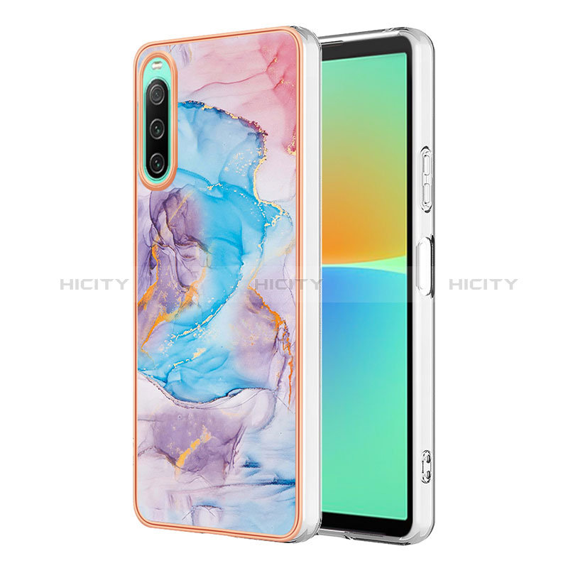 Funda Silicona Gel Goma Patron de Moda Carcasa YB4 para Sony Xperia 10 IV Azul