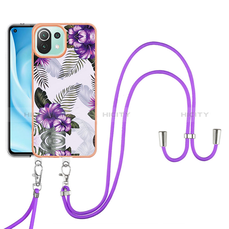 Funda Silicona Gel Goma Patron de Moda Carcasa YB4 para Xiaomi Mi 11 Lite 4G Morado