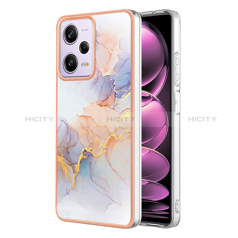 Funda Silicona Gel Goma Patron de Moda Carcasa YB4 para Xiaomi Redmi Note 12 Pro 5G Purpura Claro