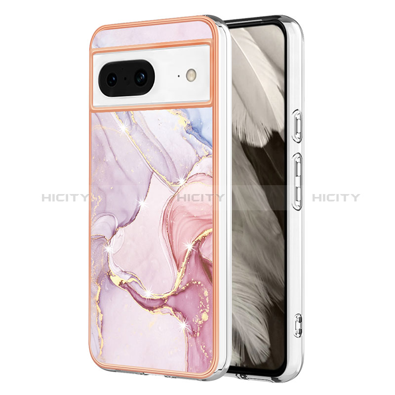 Funda Silicona Gel Goma Patron de Moda Carcasa YB5 para Google Pixel 8 5G Rosa