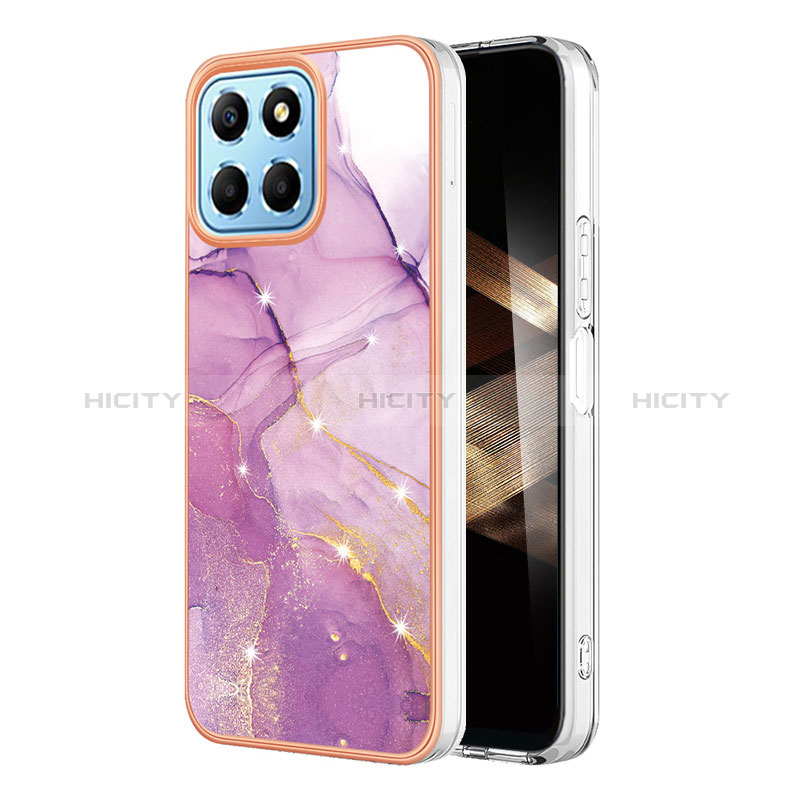 Funda Silicona Gel Goma Patron de Moda Carcasa YB5 para Huawei Honor X8b Purpura Claro