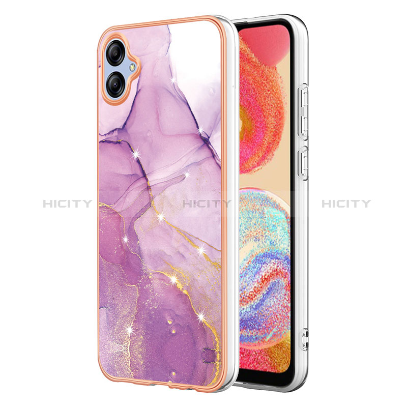 Funda Silicona Gel Goma Patron de Moda Carcasa YB5 para Samsung Galaxy A04 4G Purpura Claro