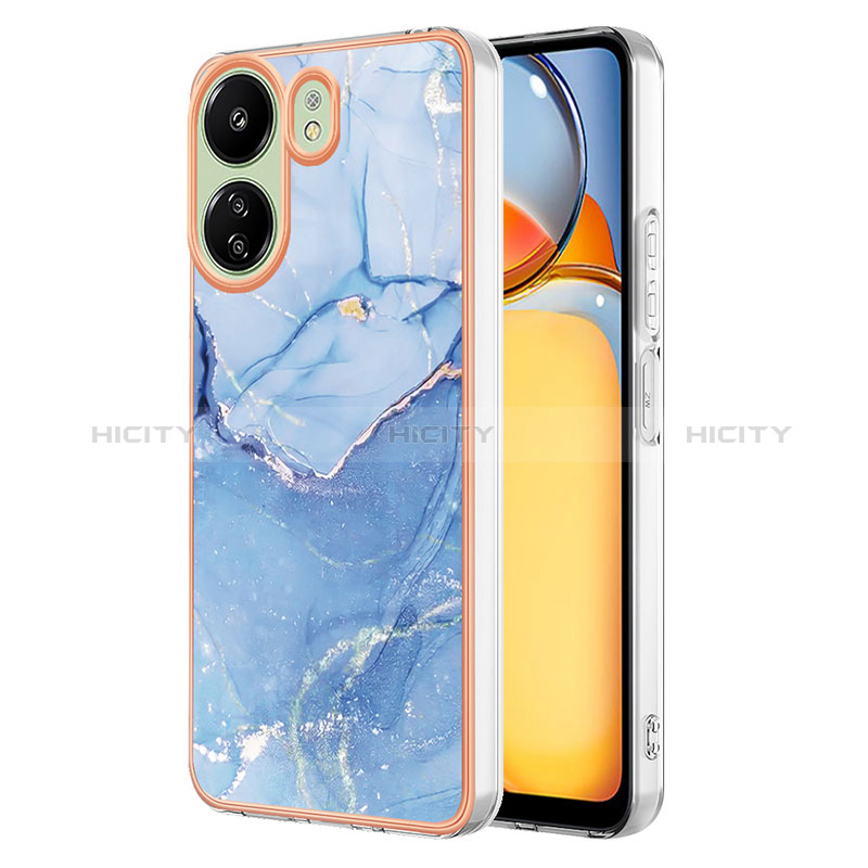 Funda Silicona Gel Goma Patron de Moda Carcasa YB7 para Xiaomi Poco C65 Azul