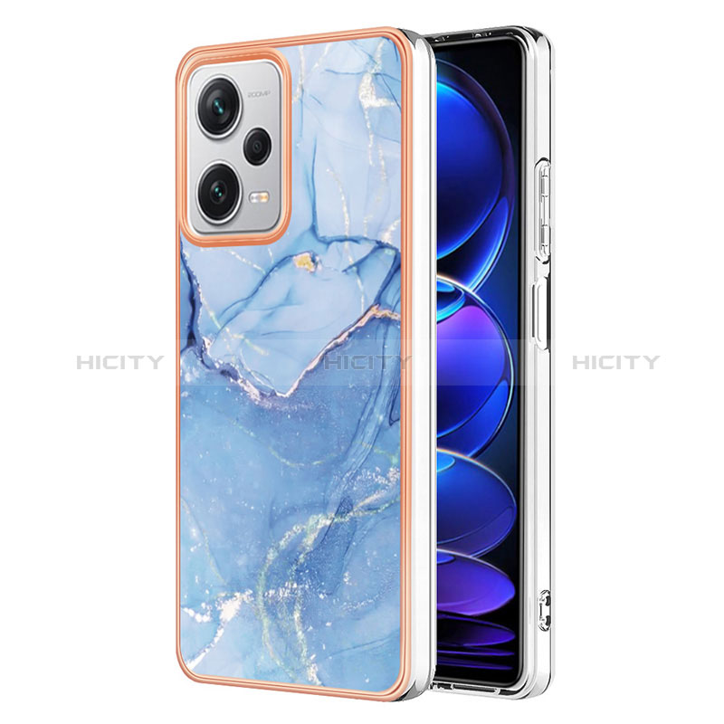 Funda Silicona Gel Goma Patron de Moda Carcasa YB7 para Xiaomi Redmi Note 12 Pro+ Plus 5G Azul