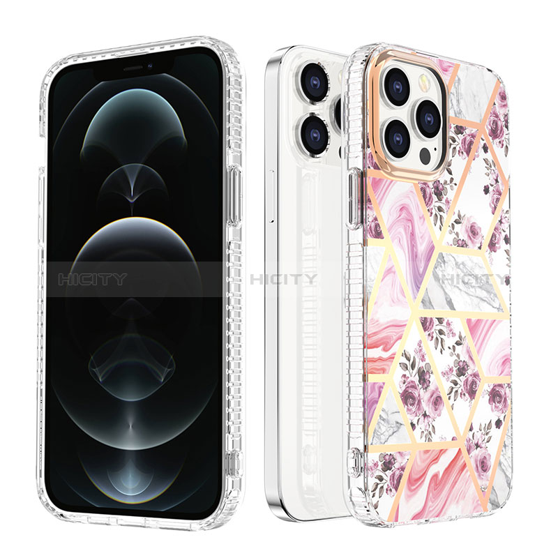 Funda Silicona Gel Goma Patron de Moda Carcasa YJ1 para Apple iPhone 13 Pro