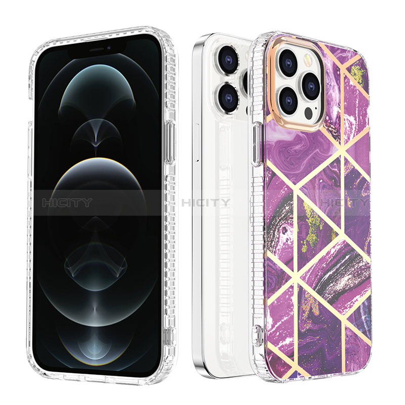 Funda Silicona Gel Goma Patron de Moda Carcasa YJ1 para Apple iPhone 13 Pro Max