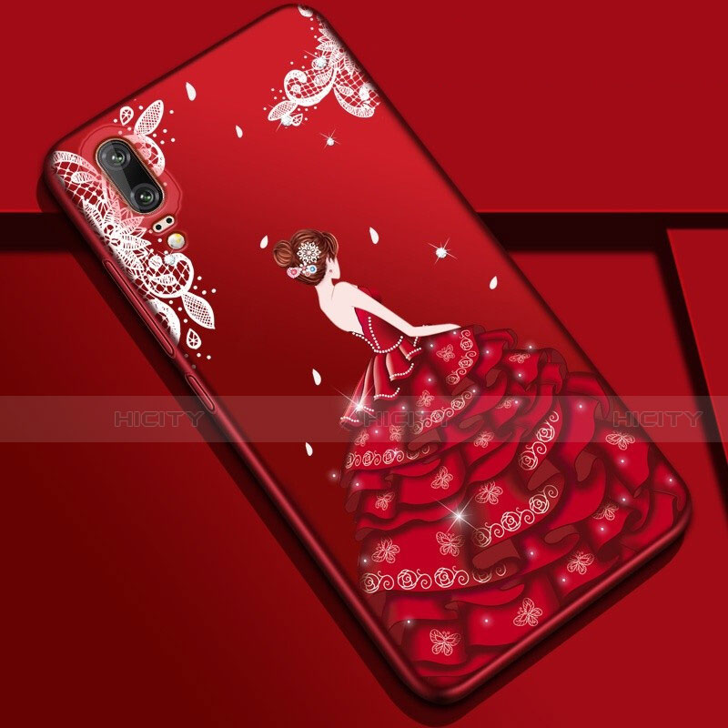 Funda Silicona Gel Goma Vestido de Novia Carcasa K01 para Huawei P20