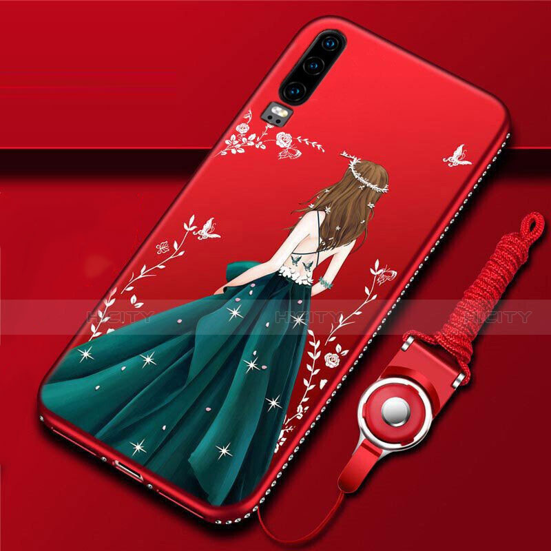 Funda Silicona Gel Goma Vestido de Novia Carcasa K01 para Huawei P30 Multicolor