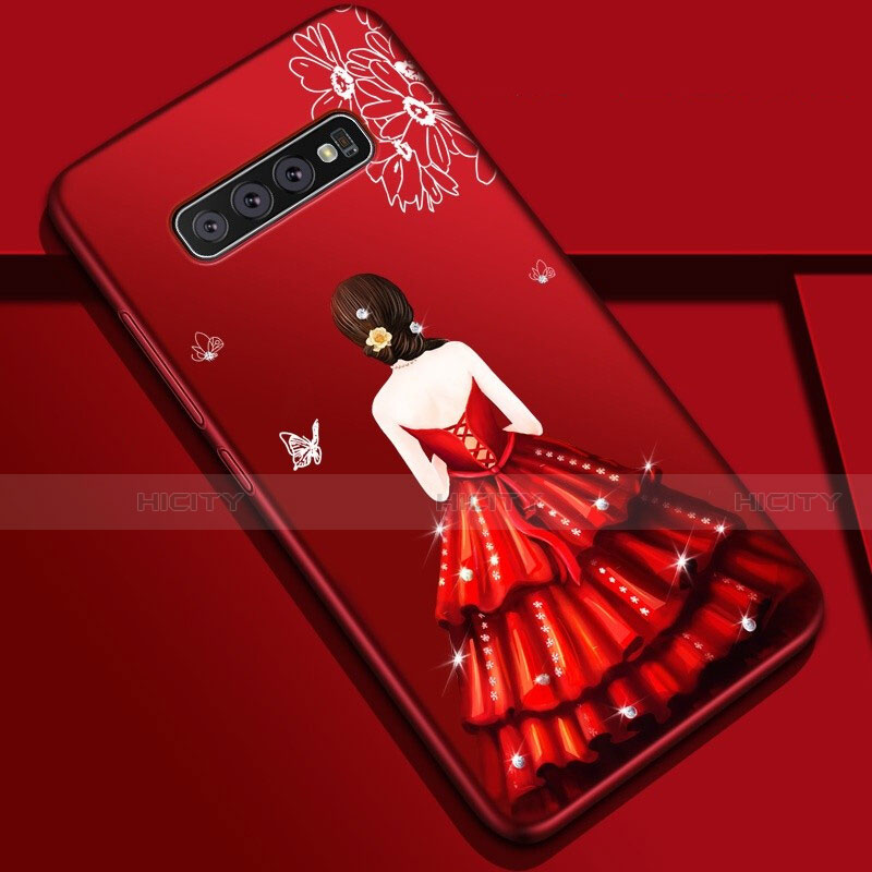 Funda Silicona Gel Goma Vestido de Novia Carcasa K01 para Samsung Galaxy S10