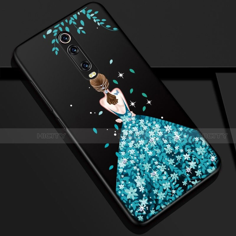 Funda Silicona Gel Goma Vestido de Novia Carcasa K01 para Xiaomi Redmi K20 Azul