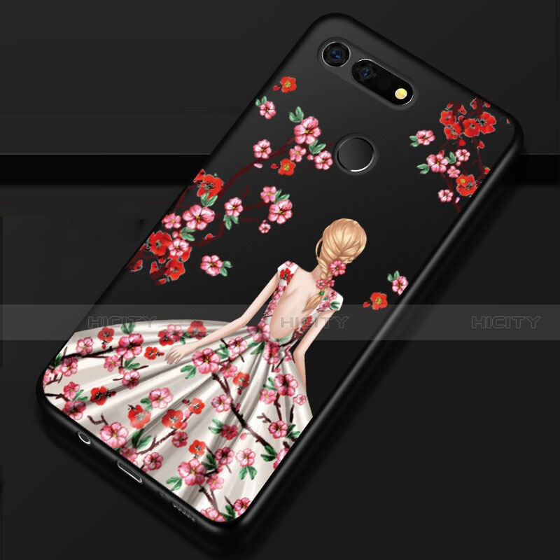 Funda Silicona Gel Goma Vestido de Novia Carcasa K02 para Huawei Honor V20 Marron