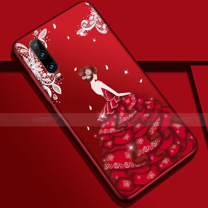 Funda Silicona Gel Goma Vestido de Novia Carcasa K02 para Huawei P30 Vistoso