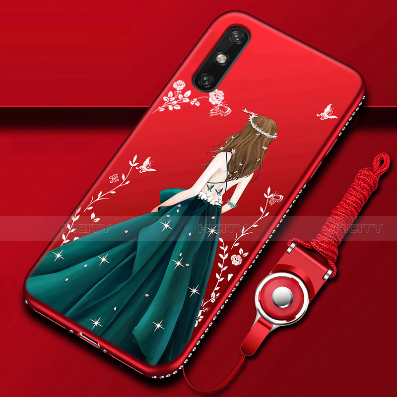 Funda Silicona Gel Goma Vestido de Novia Carcasa para Huawei Enjoy 10e Multicolor