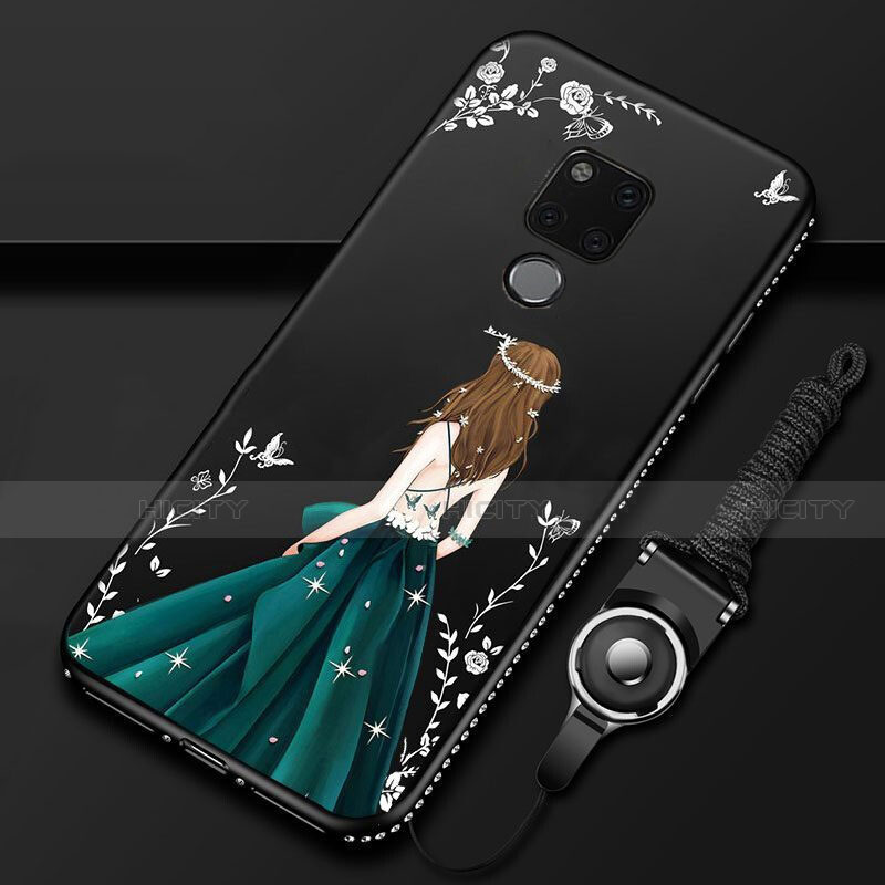 Funda Silicona Gel Goma Vestido de Novia Carcasa para Huawei Mate 20 X 5G Verde