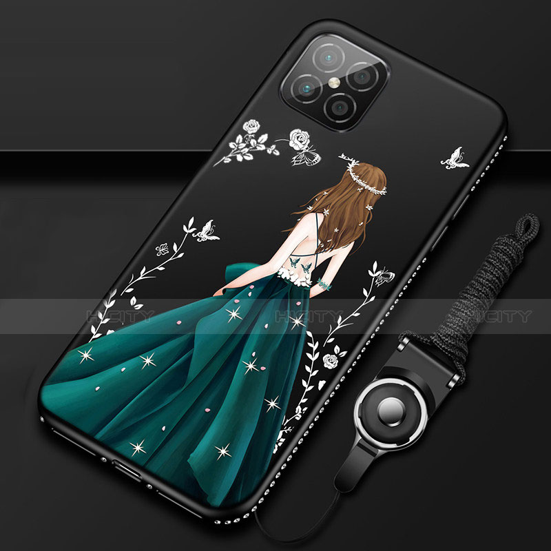 Funda Silicona Gel Goma Vestido de Novia Carcasa para Huawei Nova 8 SE 5G Verde