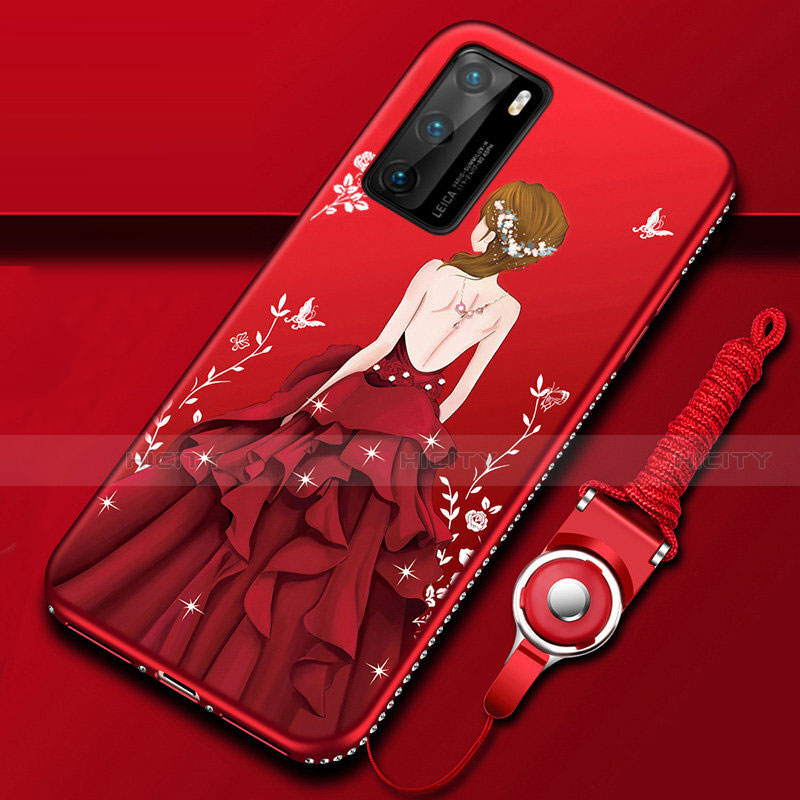 Funda Silicona Gel Goma Vestido de Novia Carcasa para Huawei P40