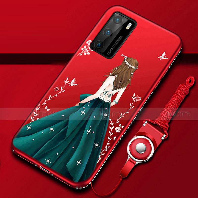 Funda Silicona Gel Goma Vestido de Novia Carcasa para Huawei P40