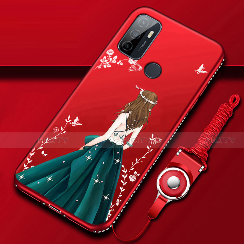 Funda Silicona Gel Goma Vestido de Novia Carcasa para Oppo A32 Verde