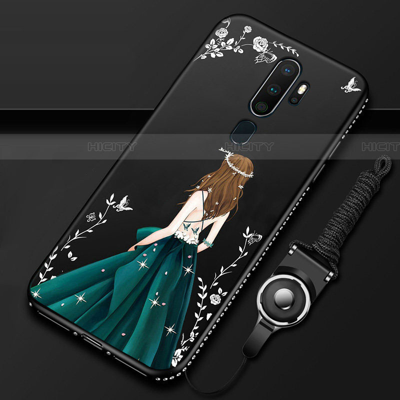 Funda Silicona Gel Goma Vestido de Novia Carcasa para Oppo A5 (2020) Verde