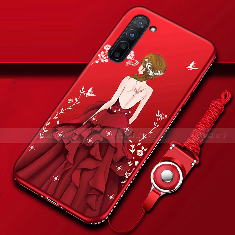 Funda Silicona Gel Goma Vestido de Novia Carcasa para Oppo F15