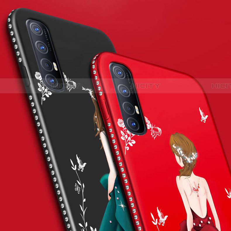 Funda Silicona Gel Goma Vestido de Novia Carcasa para Oppo Find X2 Neo