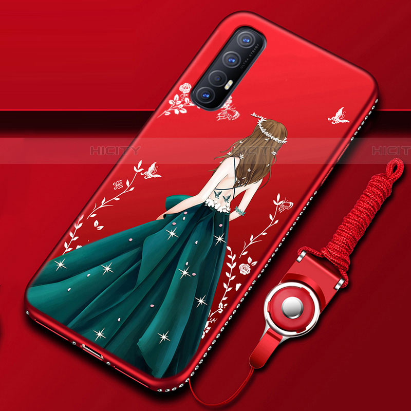 Funda Silicona Gel Goma Vestido de Novia Carcasa para Oppo Reno3 Pro