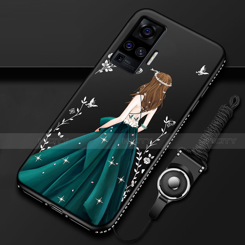 Funda Silicona Gel Goma Vestido de Novia Carcasa para Vivo X50 Pro 5G