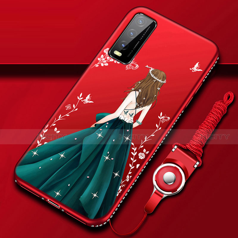 Funda Silicona Gel Goma Vestido de Novia Carcasa para Vivo Y20i India