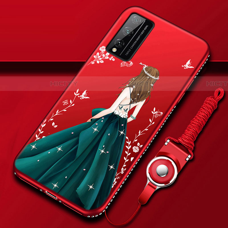 Funda Silicona Gel Goma Vestido de Novia Carcasa S01 para Huawei Honor Play4T Pro