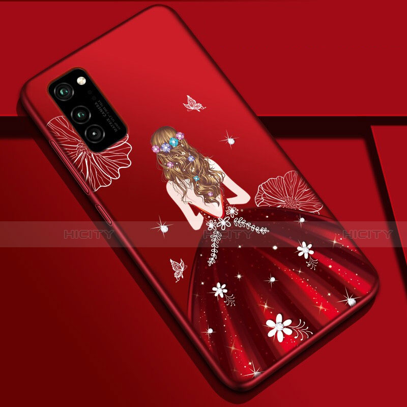 Funda Silicona Gel Goma Vestido de Novia Carcasa S01 para Huawei Honor V30 5G