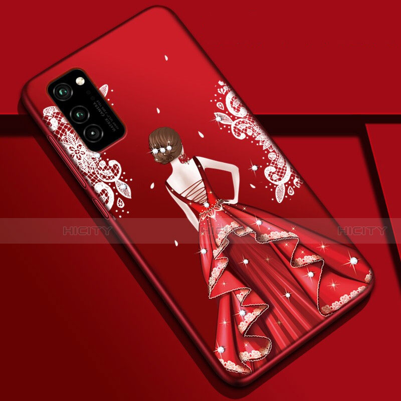 Funda Silicona Gel Goma Vestido de Novia Carcasa S01 para Huawei Honor V30 5G