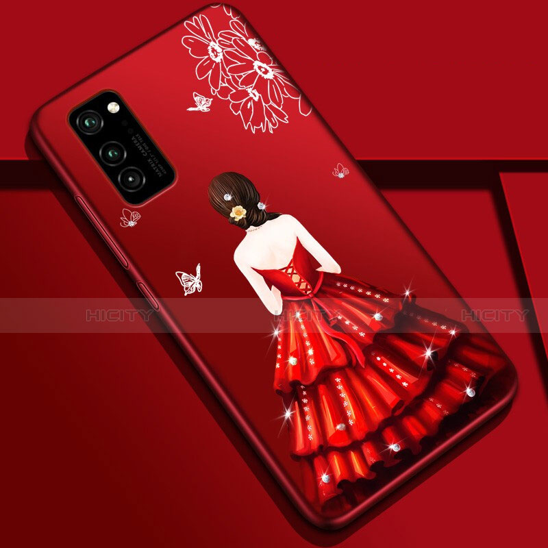 Funda Silicona Gel Goma Vestido de Novia Carcasa S01 para Huawei Honor V30 Pro 5G