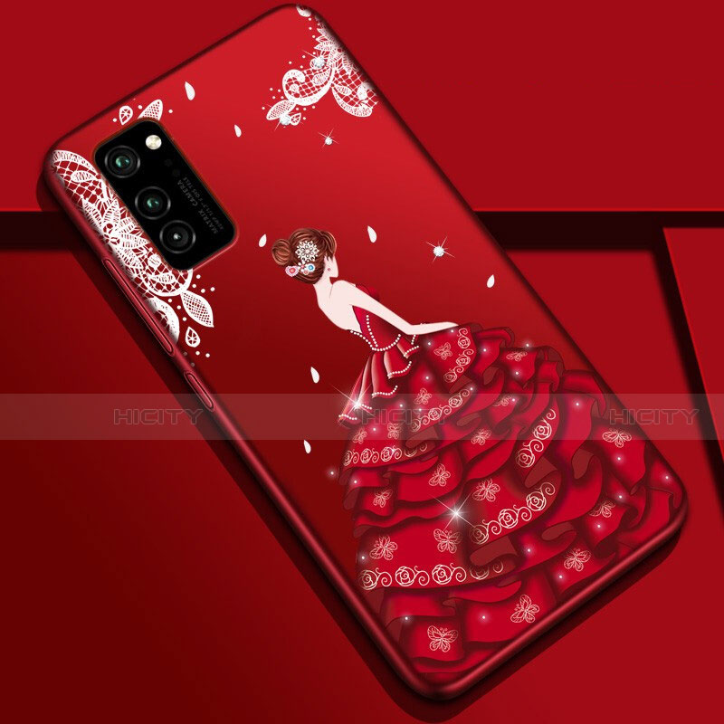 Funda Silicona Gel Goma Vestido de Novia Carcasa S01 para Huawei Honor V30 Pro 5G Multicolor