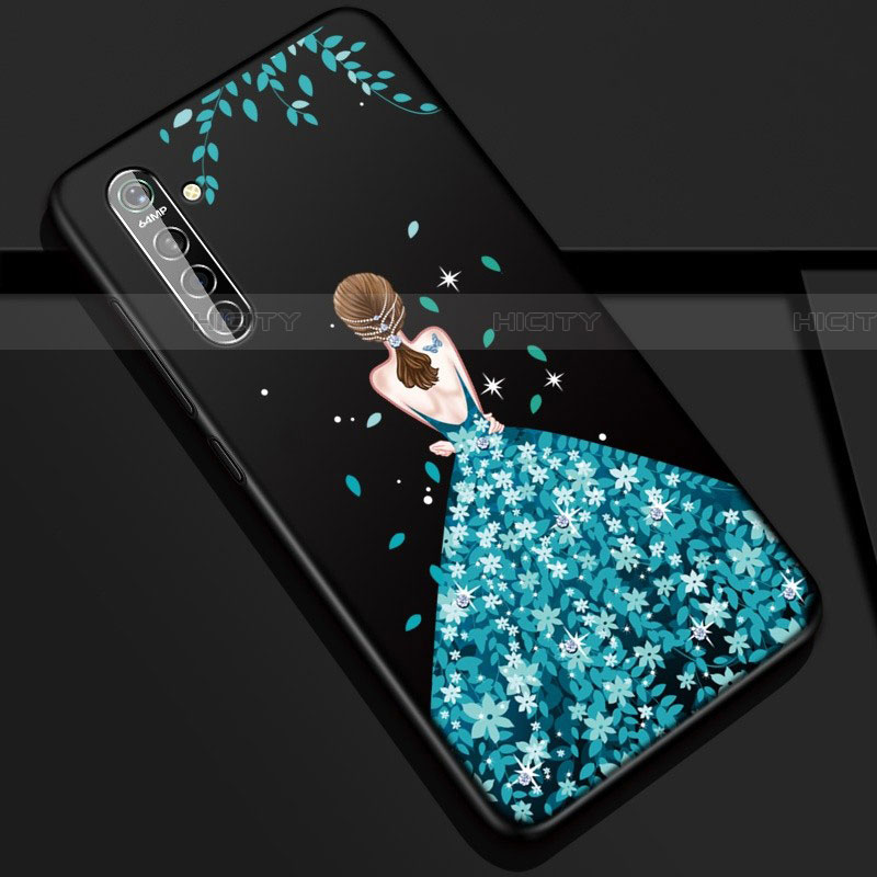 Funda Silicona Gel Goma Vestido de Novia Carcasa S01 para Oppo K5 Azul