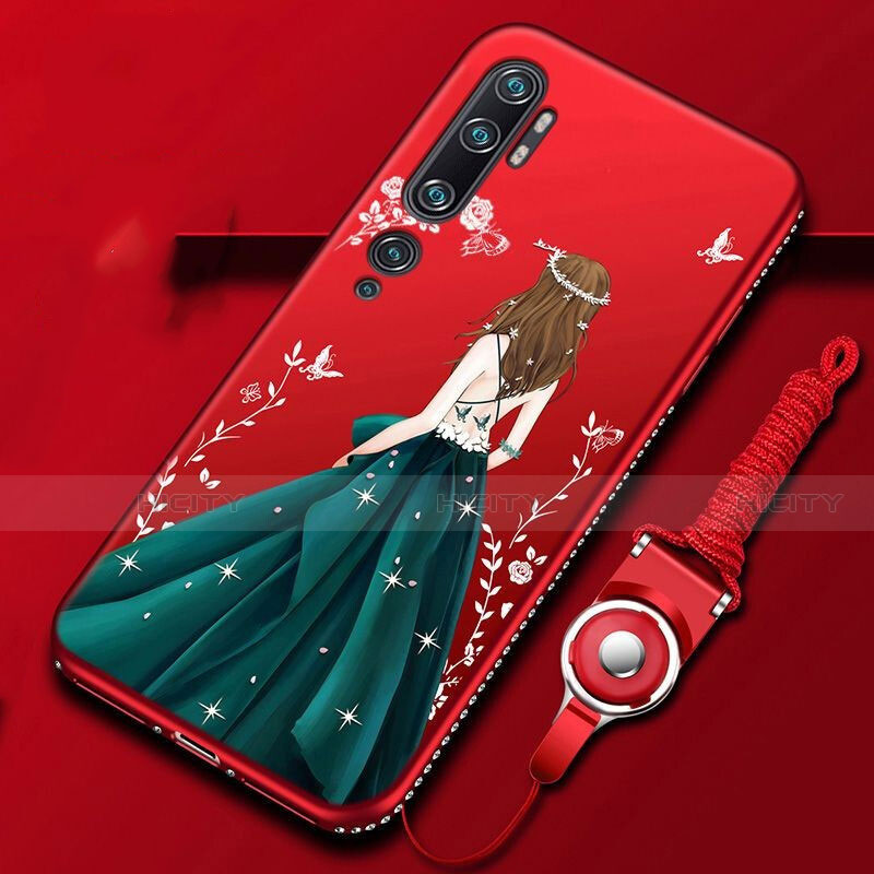 Funda Silicona Gel Goma Vestido de Novia Carcasa S01 para Xiaomi Mi Note 10 Multicolor