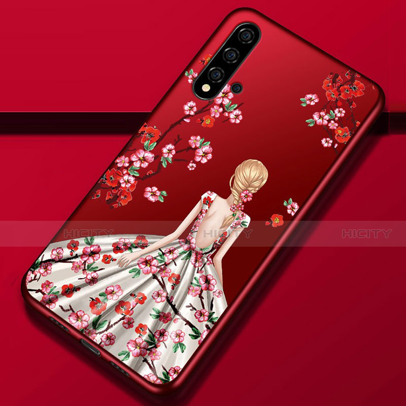 Funda Silicona Gel Goma Vestido de Novia Carcasa S02 para Huawei Nova 5 Pro