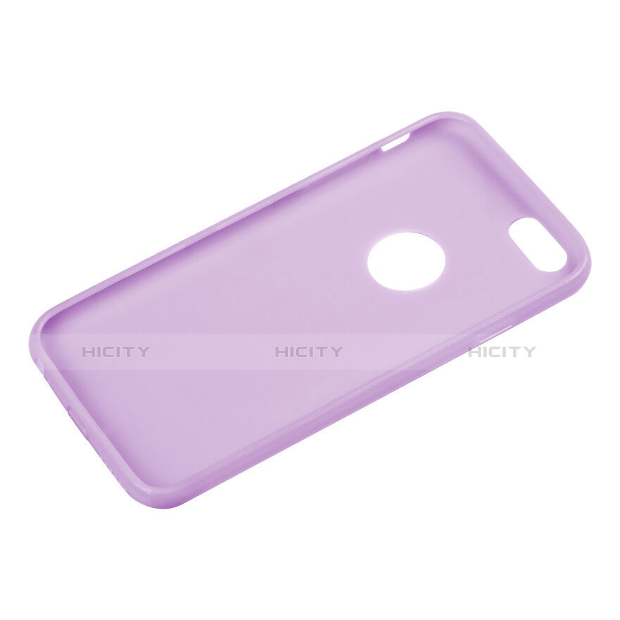 Funda Silicona Goma con Agujero para Apple iPhone 6 Plus Morado