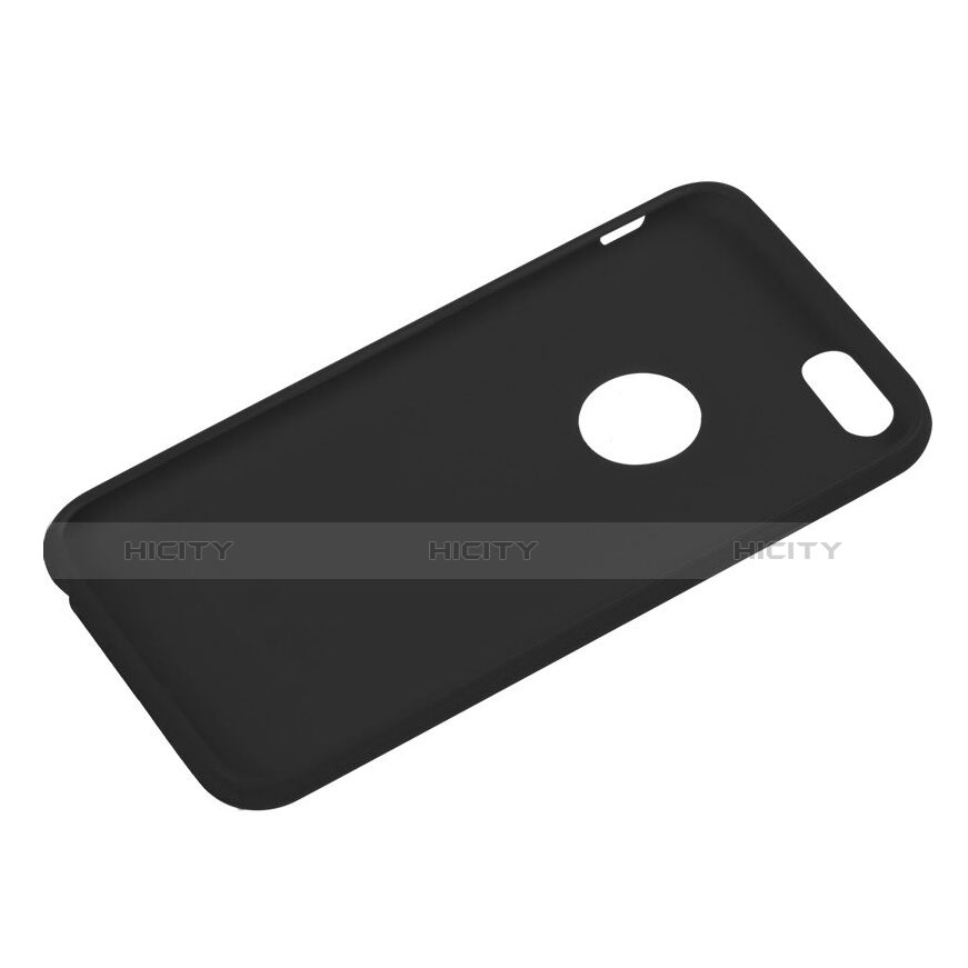 Funda Silicona Goma con Agujero para Apple iPhone 6S Plus Negro