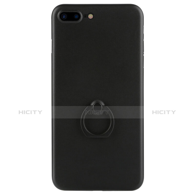 Funda Silicona Goma con Soporte para Apple iPhone 8 Plus Negro