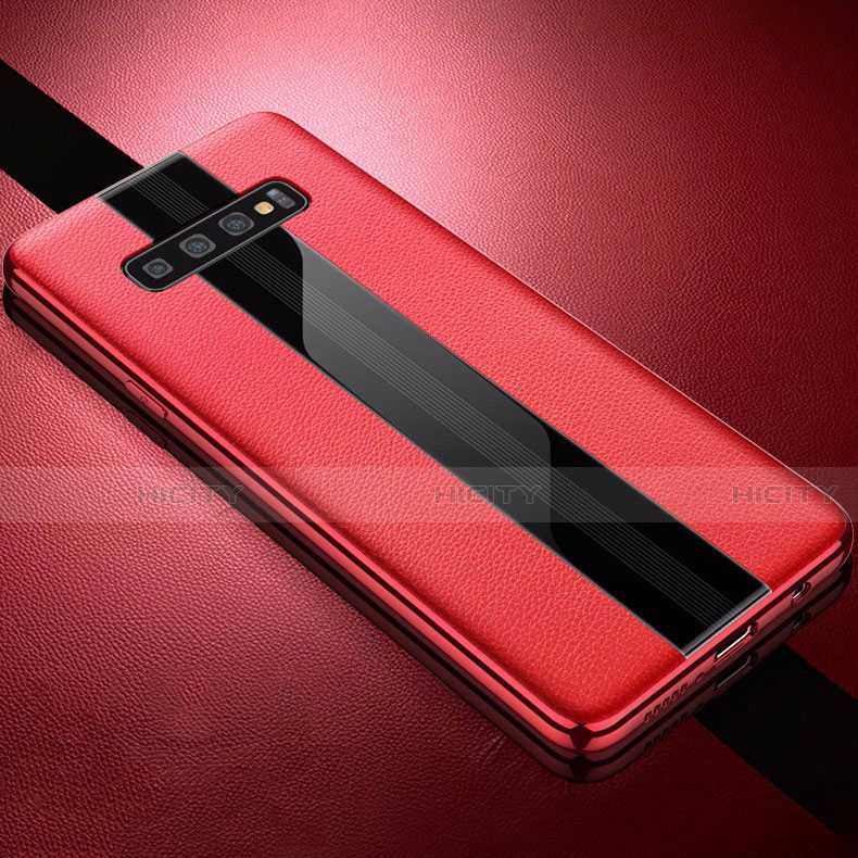 Funda Silicona Goma de Cuero Carcasa A01 para Samsung Galaxy S10 5G Rojo