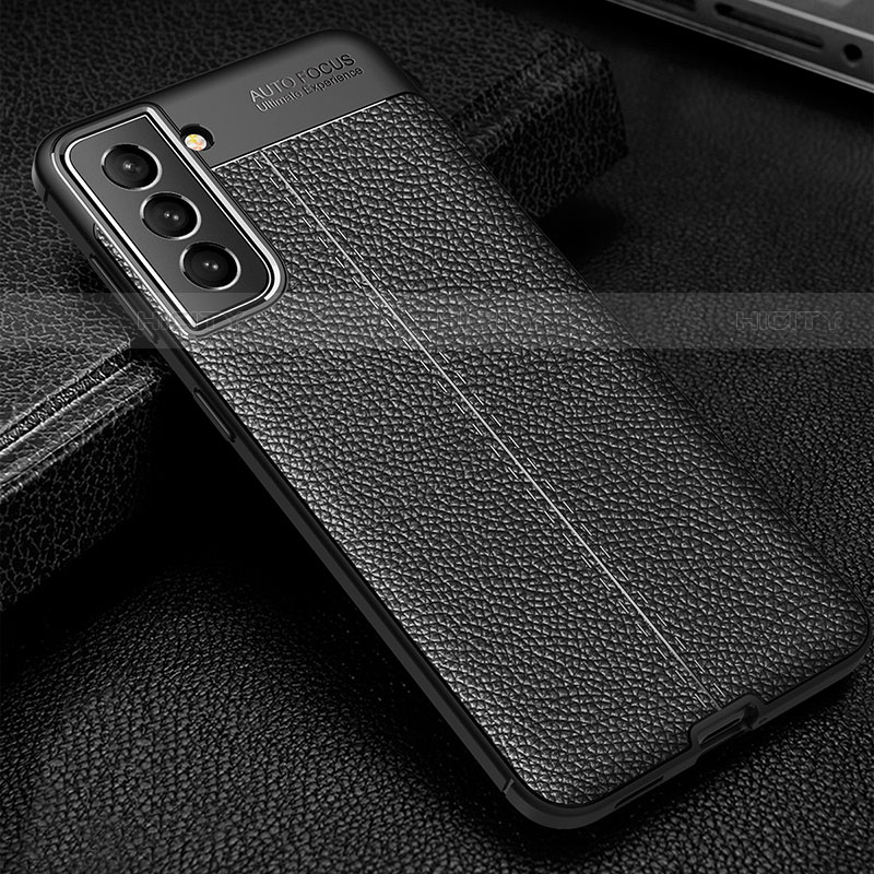 Funda Silicona Goma de Cuero Carcasa A01 para Samsung Galaxy S21 5G Negro