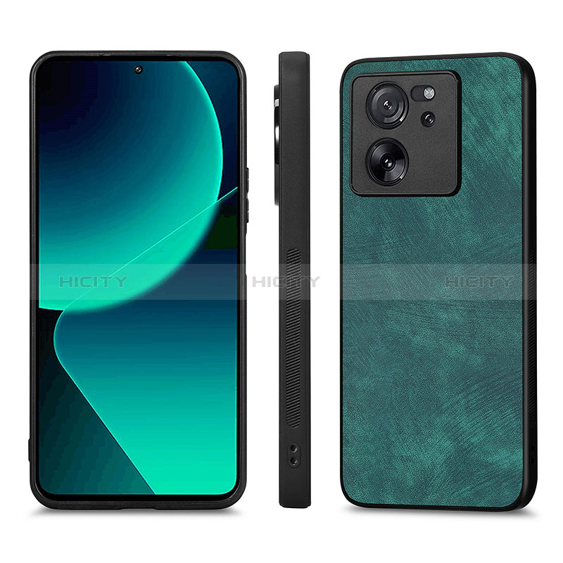 Funda Silicona Goma de Cuero Carcasa AD1 para Xiaomi Mi 13T 5G Verde